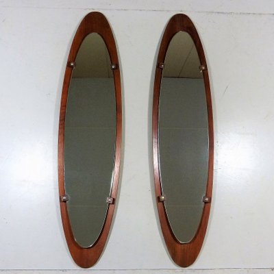 Large Italian Teak Mirror from Mobili Polli, 1960s-TU-592804