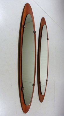 Large Italian Teak Mirror from Mobili Polli, 1960s-TU-592804