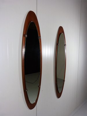 Large Italian Teak Mirror from Mobili Polli, 1960s-TU-592804