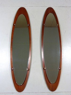 Large Italian Teak Mirror from Mobili Polli, 1960s-TU-592804