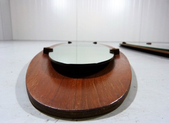 Large Italian Teak Mirror from Mobili Polli, 1960s-TU-592804