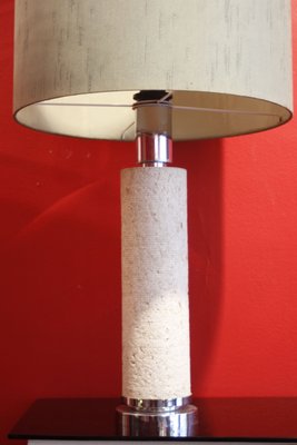 Large Italian Travertine Table Lamps by CE.VA Study, 1970s, Set of 2-XIJ-667955