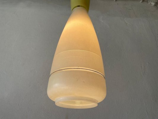 Large Italian Vistosi Style Pendant Lamp in Yellow and White Glass, 1960s-RDS-1317494