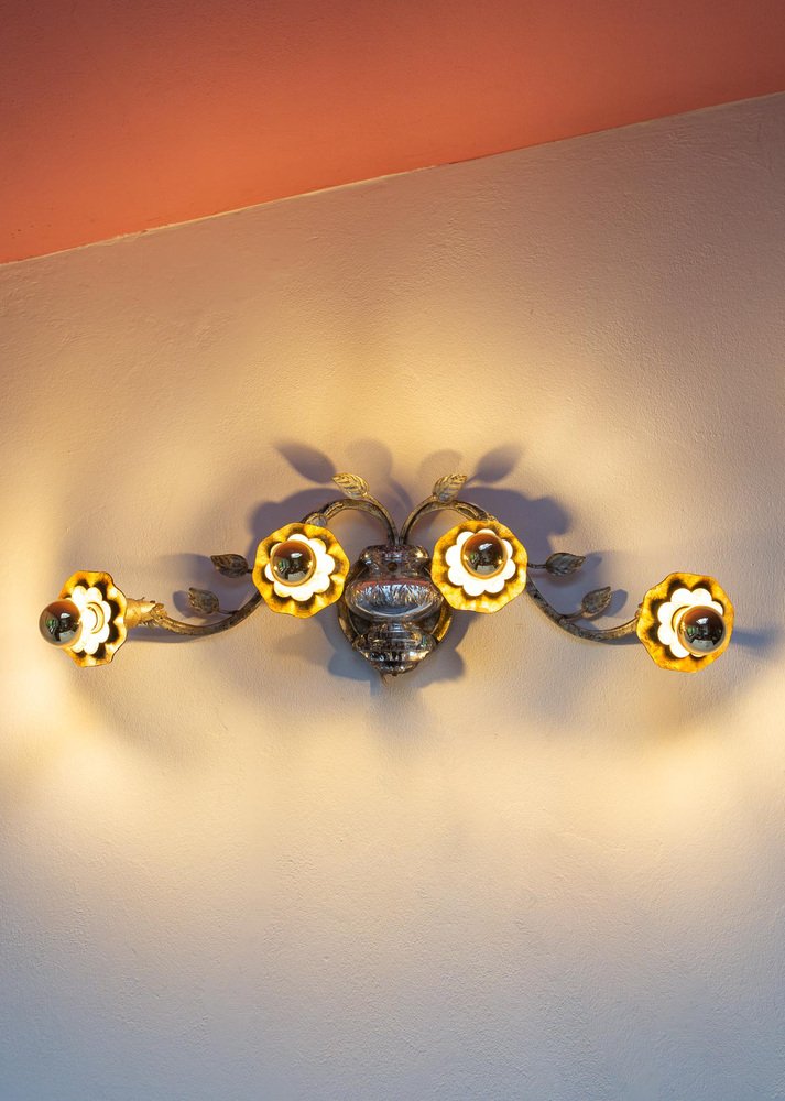 Large Italian Wall Light in the style of Banci or Maison Bagués, 1980s