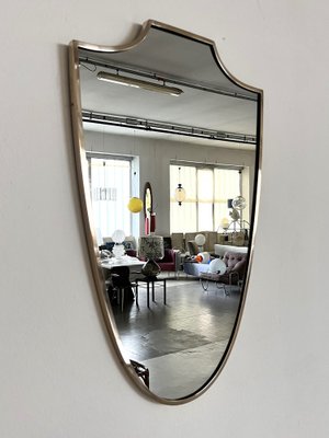 Large Italian Wall Mirror with Brass Frame, 1970s-VNE-1799563