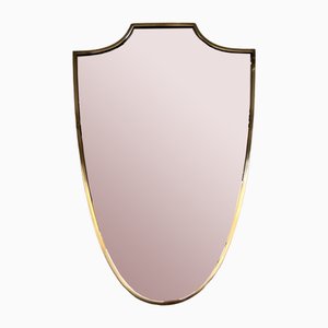 Large Italian Wall Mirror with Brass Frame, 1970s-VNE-1799563