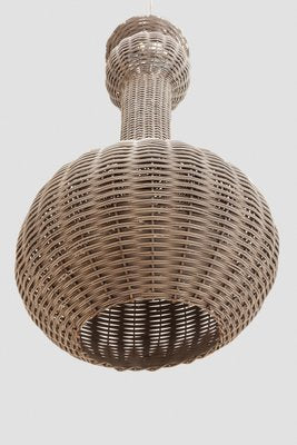 Large Italian Wicker Pendant Lamp, 1960s-KL-711821