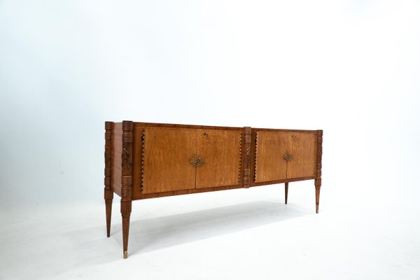 Large Italian Wooden Sideboard attributed to Pier Luigi Colli with Four Doors, 1940s-FGA-1433250