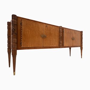 Large Italian Wooden Sideboard attributed to Pier Luigi Colli with Four Doors, 1940s-FGA-1433250