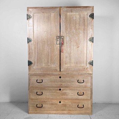 Large Japanese Kimono Tansu Drawer Cabinet, 1950s, Set of 2-DWL-1780642