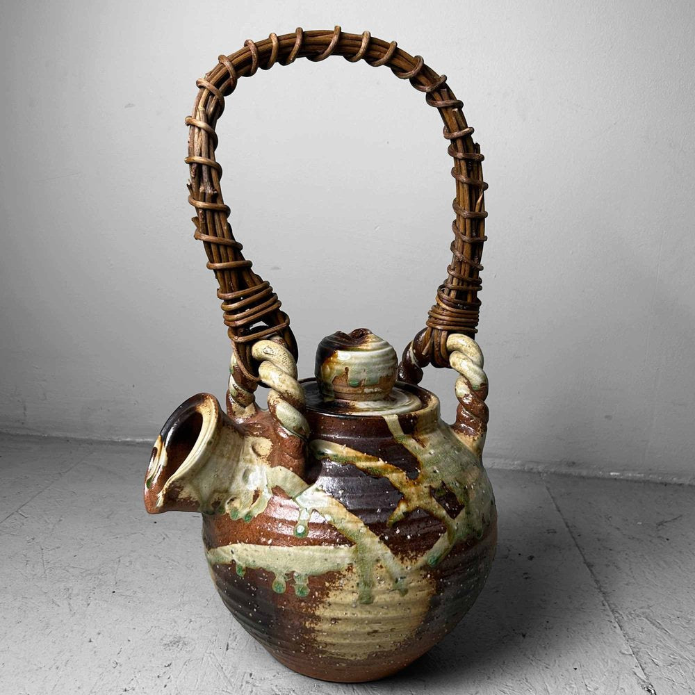 Large Japanese Shigaraki Pottery Teapot, 1970s