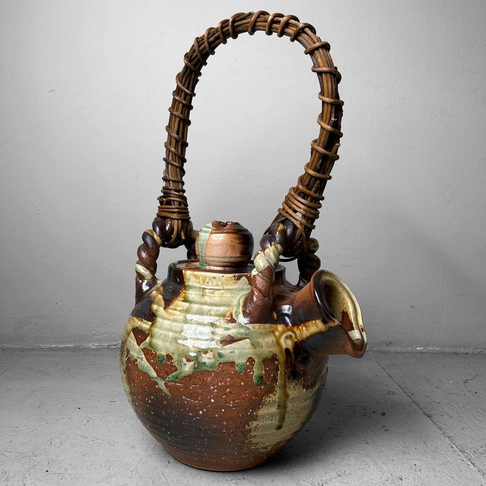 Large Japanese Shigaraki Pottery Teapot, 1970s