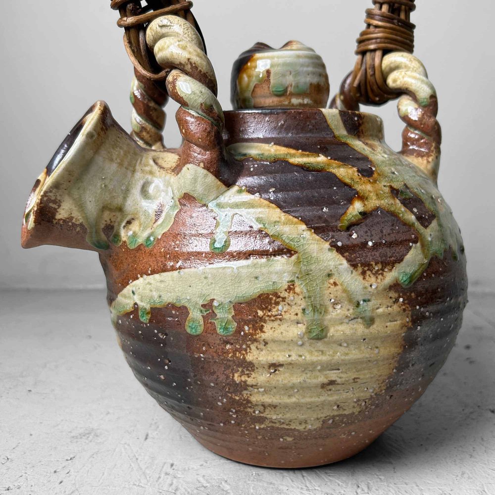 Large Japanese Shigaraki Pottery Teapot, 1970s