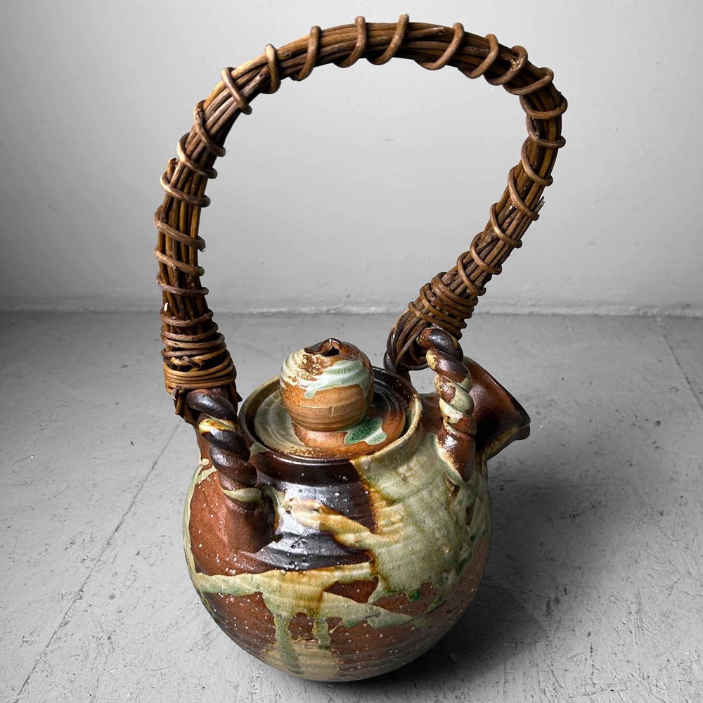 Large Japanese Shigaraki Pottery Teapot, 1970s-DWL-1762399