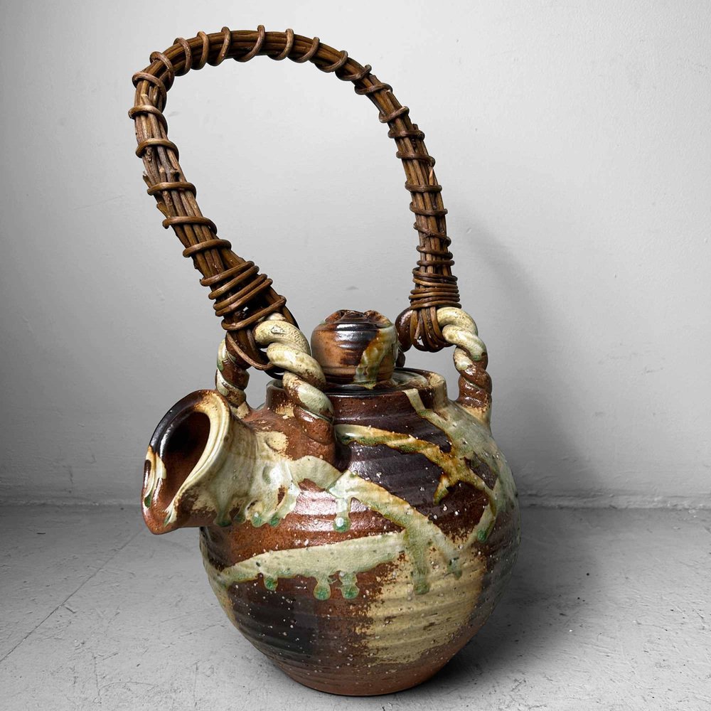 Large Japanese Shigaraki Pottery Teapot, 1970s-DWL-1762399