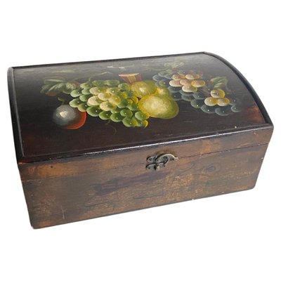 Large Jewelry Box with Fruit Decor in Wood, England, 20th Century-UR-1791906