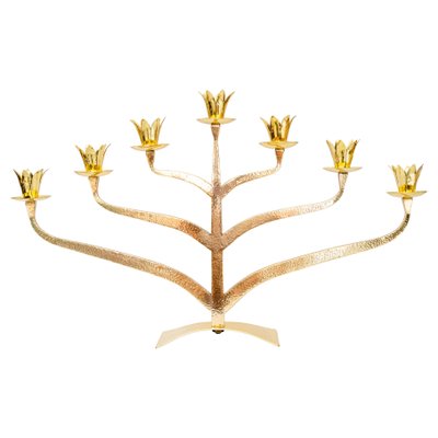 Large Jewish Hammered Candelabra for 7 Candles, 1920s-SPD-1719292