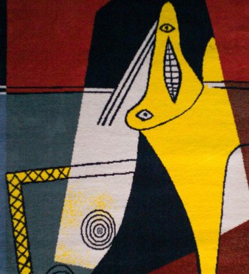 Large La Figura Wool Carpet in the style of Picasso-WN-1079233