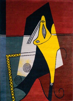 Large La Figura Wool Carpet in the style of Picasso-WN-1079233