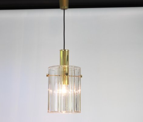 Large Lantern Form Glass Shade Pendant by Limburg, Germany, 1960s-UGR-1086317