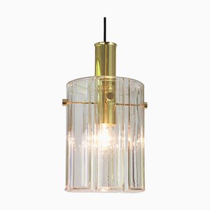 Large Lantern Form Glass Shade Pendant by Limburg, Germany, 1960s-UGR-1086317