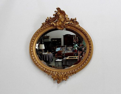 Large Late 19th Century Oval Mirror-RVK-969967