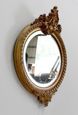 Large Late 19th Century Oval Mirror-RVK-969967