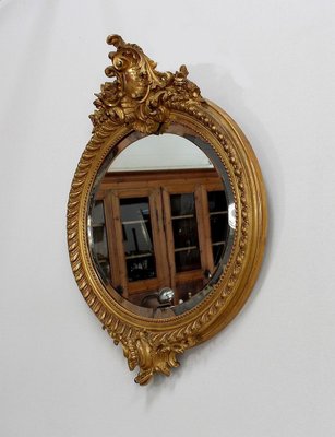 Large Late 19th Century Oval Mirror-RVK-969967