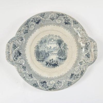 Large Late 19th Century Victorian Serving Plate in Rhine Pattern, England-BMM-1703450