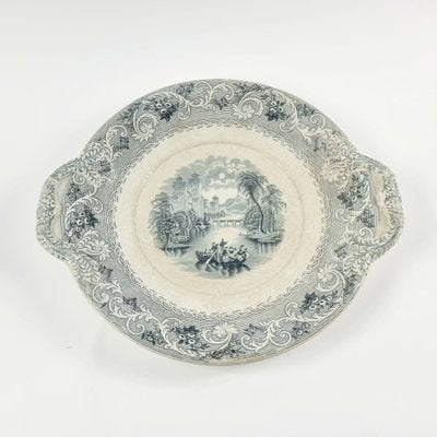 Large Late 19th Century Victorian Serving Plate in Rhine Pattern, England-BMM-1703450