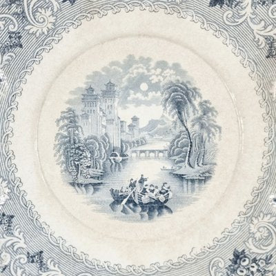 Large Late 19th Century Victorian Serving Plate in Rhine Pattern, England-BMM-1703450