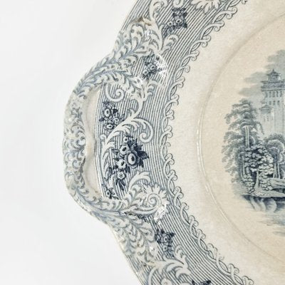 Large Late 19th Century Victorian Serving Plate in Rhine Pattern, England-BMM-1703450