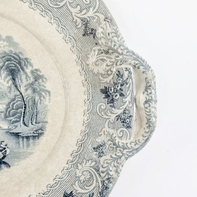 Large Late 19th Century Victorian Serving Plate in Rhine Pattern, England-BMM-1703450