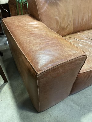 Large Leather Corner Sofa, 1980s-LA-1758369