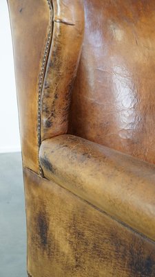 Large Leather Wingback Chair-HPP-2035265