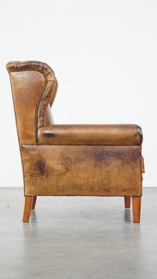 Large Leather Wingback Chair-HPP-2035265