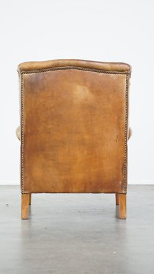 Large Leather Wingback Chair-HPP-2035265