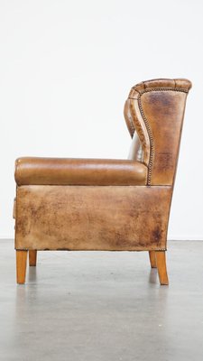 Large Leather Wingback Chair-HPP-2035265