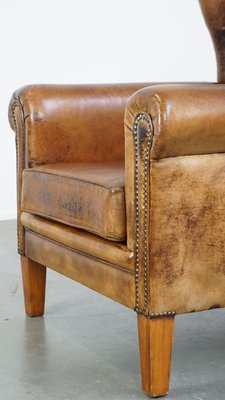 Large Leather Wingback Chair-HPP-2035265