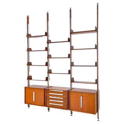 Large Library Room divider in Teak and Metal by Ico & Luisa Parisi, Italy, 1960s-ITV-1410628