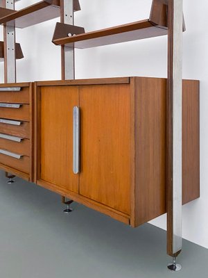 Large Library Room divider in Teak and Metal by Ico & Luisa Parisi, Italy, 1960s-ITV-1410628