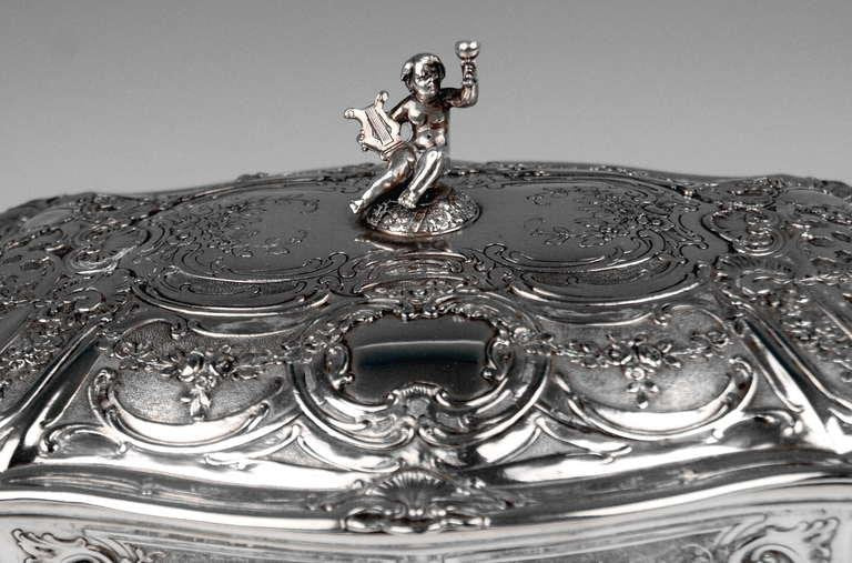 Large Lidded Bowl on Feet in Silver, Hanau, Germany, 1907-1910