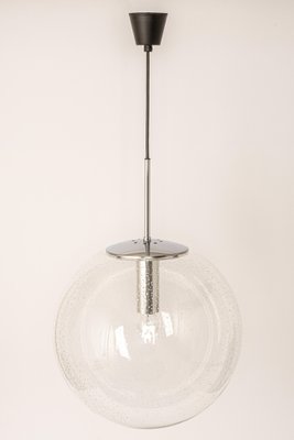 Large Limburg Chrome with Clear Glass Ball Pendant, Germany, 1970s-UGR-1085205