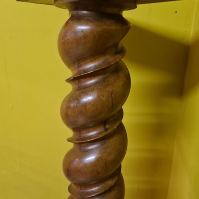 Large Louis XII French Walnut Barley Twisted Pillar, 1870s-VHW-2026718