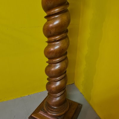 Large Louis XII French Walnut Barley Twisted Pillar, 1870s-VHW-2026718