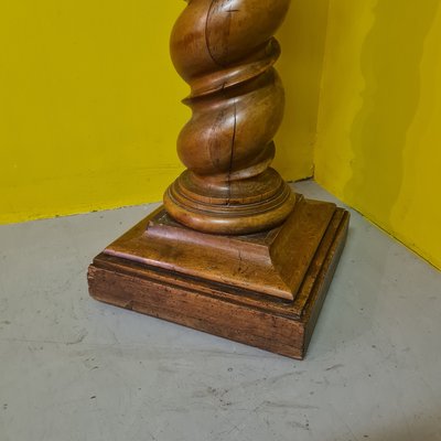 Large Louis XII French Walnut Barley Twisted Pillar, 1870s-VHW-2026718