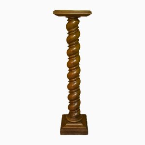 Large Louis XII French Walnut Barley Twisted Pillar, 1870s-VHW-2026718