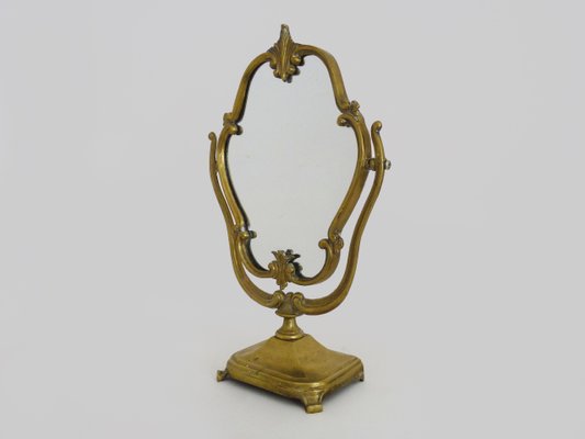 Large Louis XV Bronze Psyche Table Mirror, 1940s-MZP-2019679