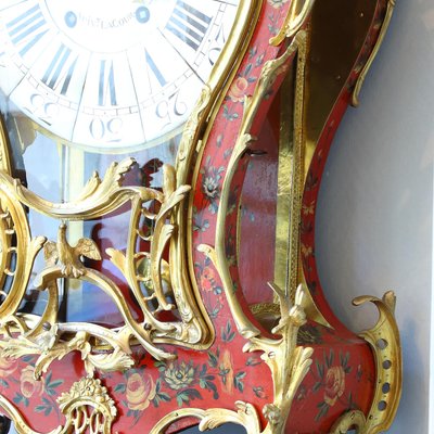 Large Louis XV Cartel Clock & Wall Console, France, 1750s, Set of 2-KMT-1396568