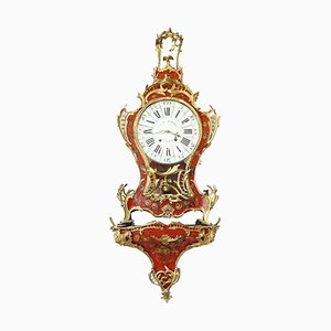 Large Louis XV Cartel Clock & Wall Console, France, 1750s, Set of 2-KMT-1396568